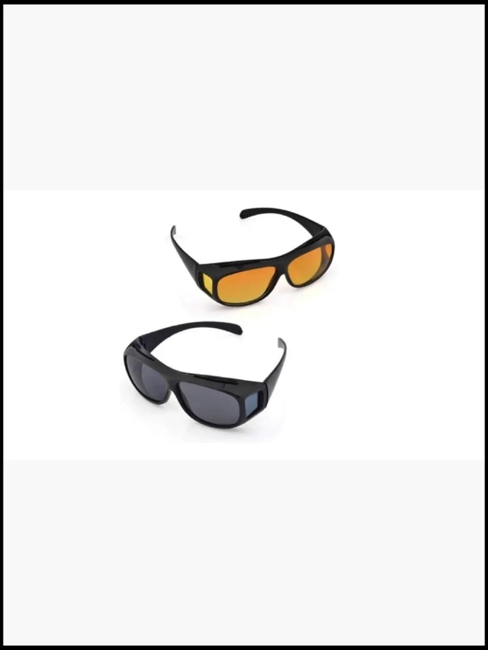 Polarized Wrap Around Sunglasses with UV Protection Plastic Frame